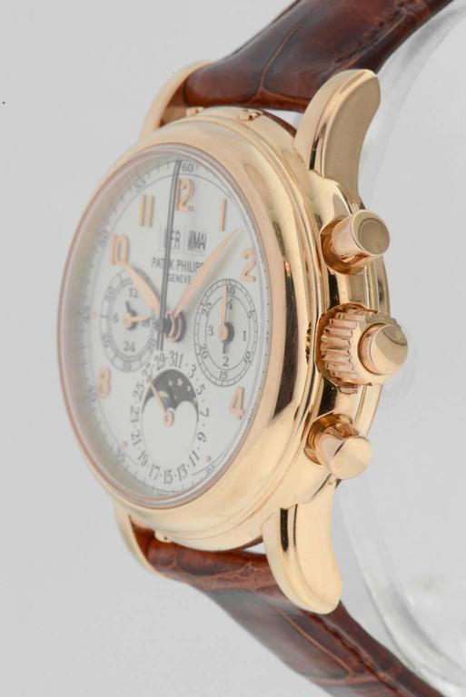 Patek Philippe Rose Gold Perpetual Split Second Chronograph Wristwatch Ref 5004R at 1stDibs