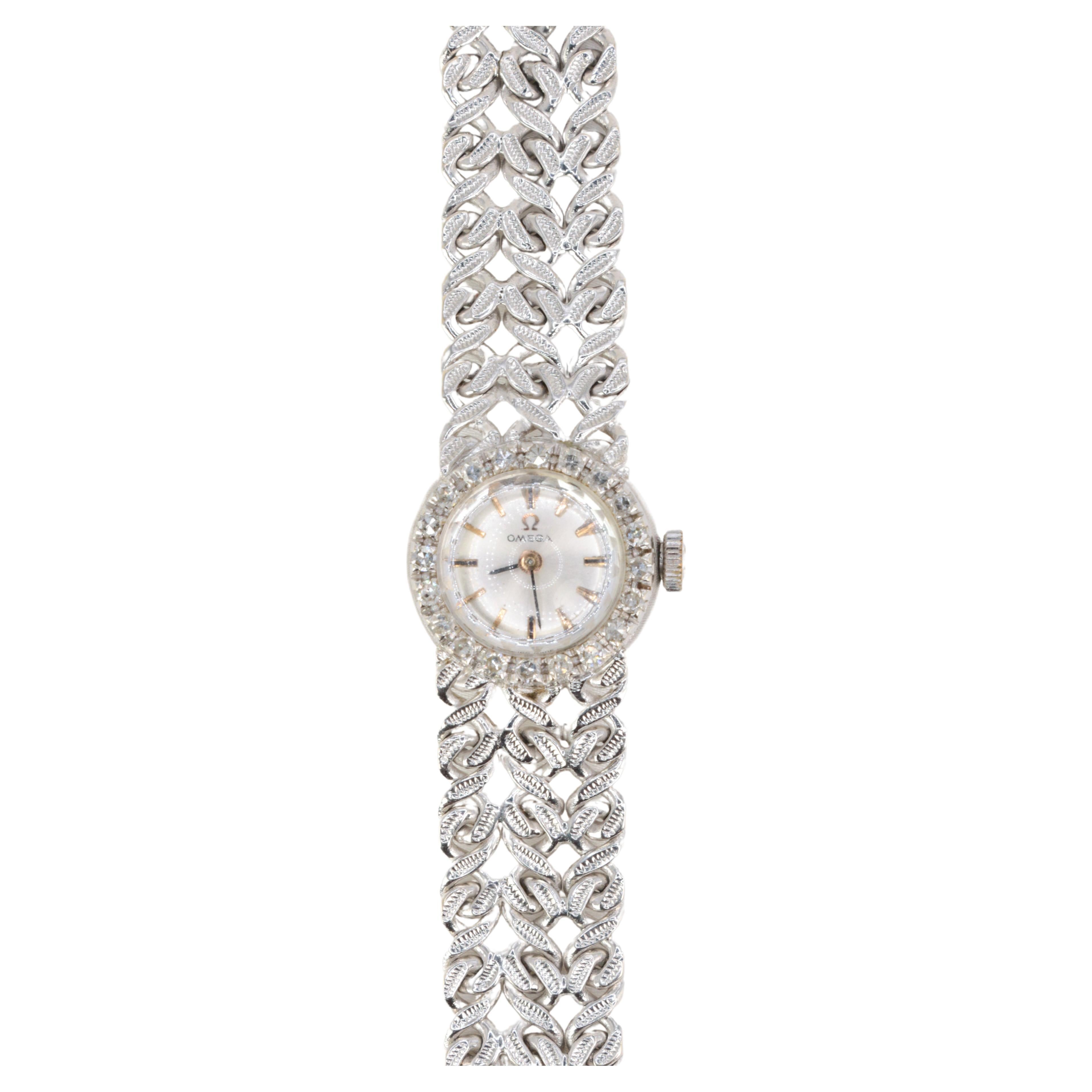 Omega Ladies' Watch in 18k White Gold and Diamonds