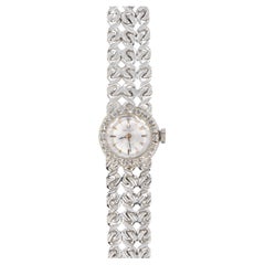 Retro Omega Ladies' Watch in 18k White Gold and Diamonds