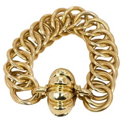 CARTIER Yellow gold shell link bracelet
