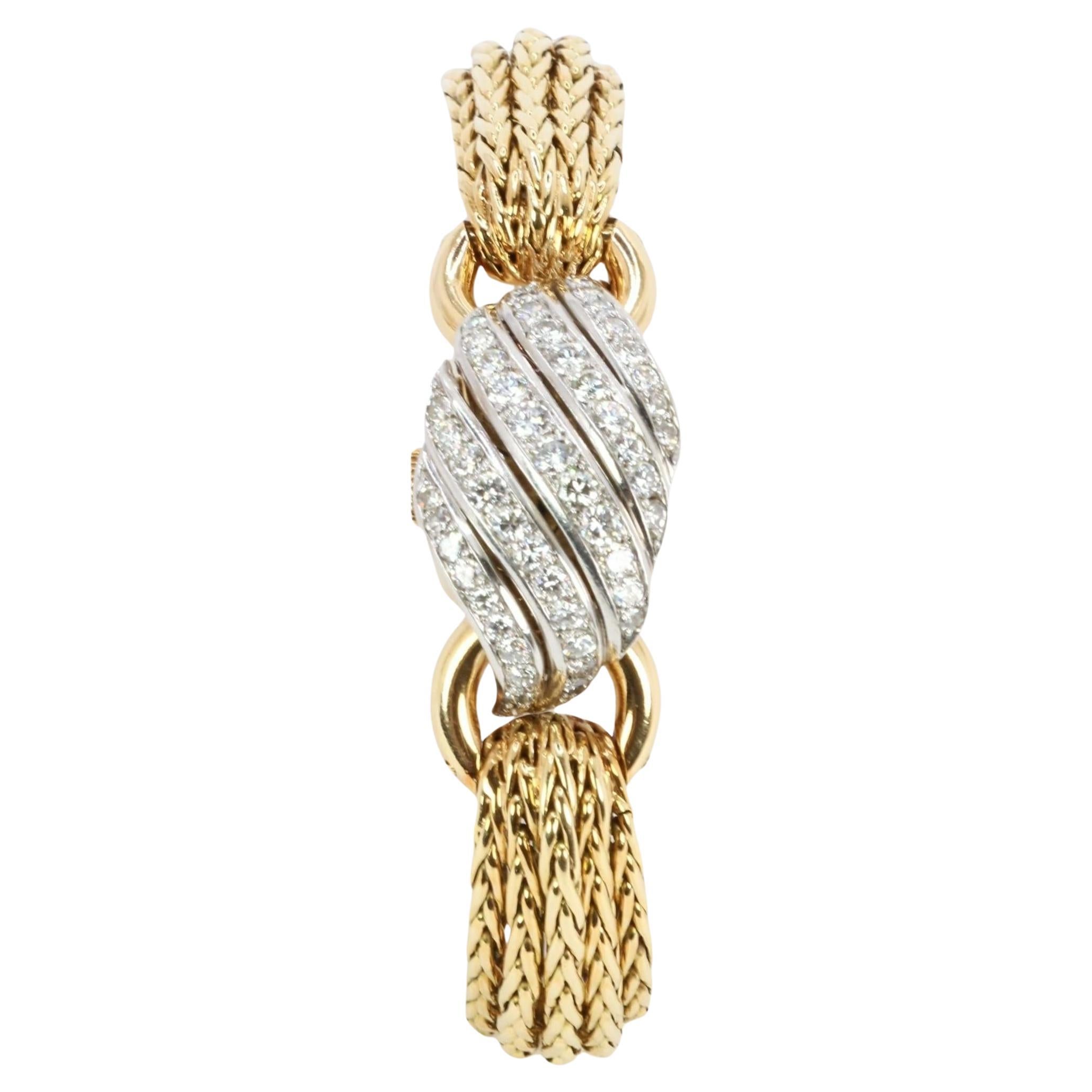 Boucheron Gelbgold und Diamanten Vintage Secret Uhr