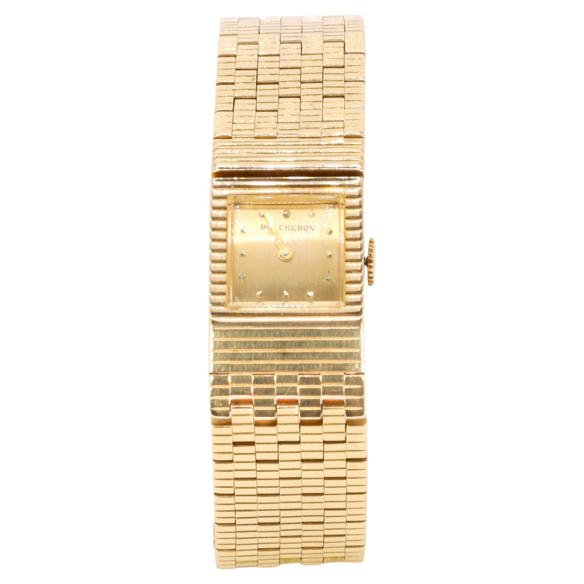 BOUCHERON Vintage Gelbgold-Armbanduhr