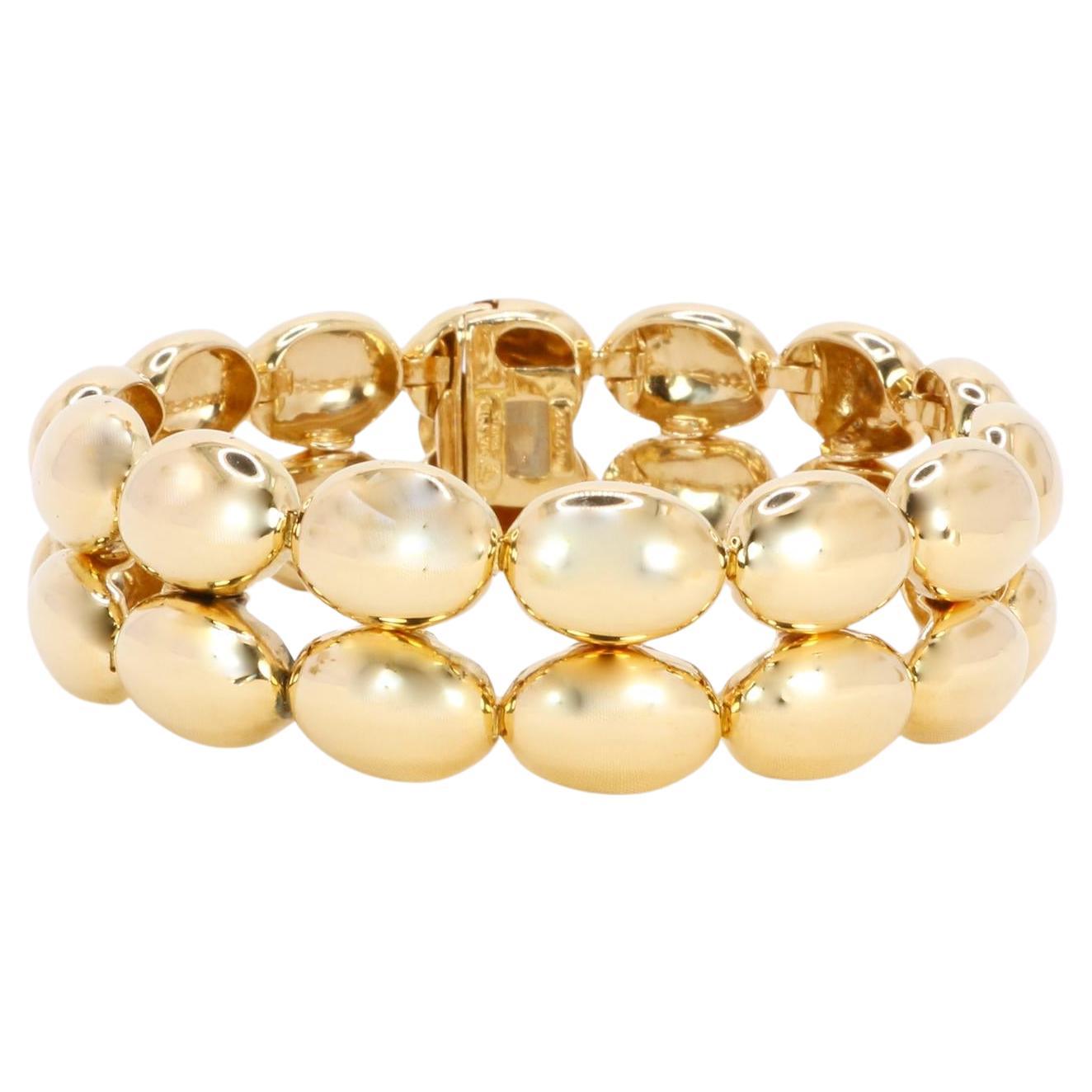 CHAUMET Bracelet Vintage Magellan double rangée en or jaune en vente