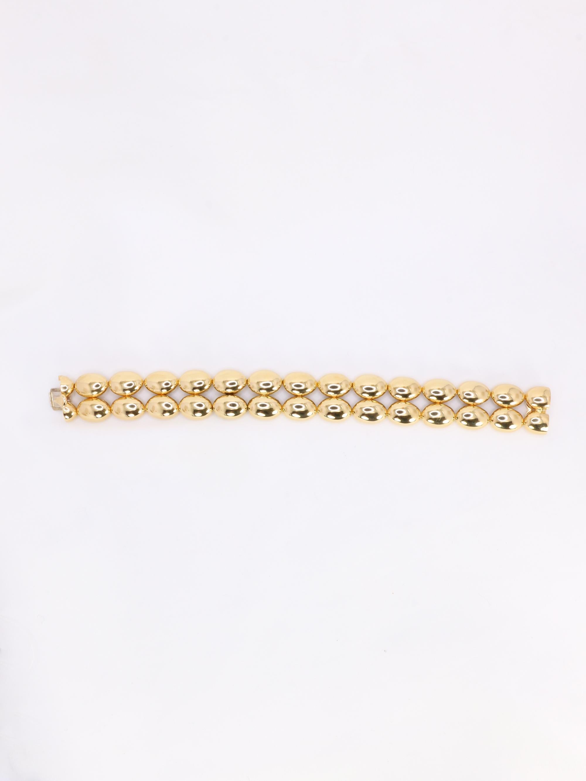 CHAUMET Bracelet Vintage Magellan double rangée en or jaune Unisexe en vente