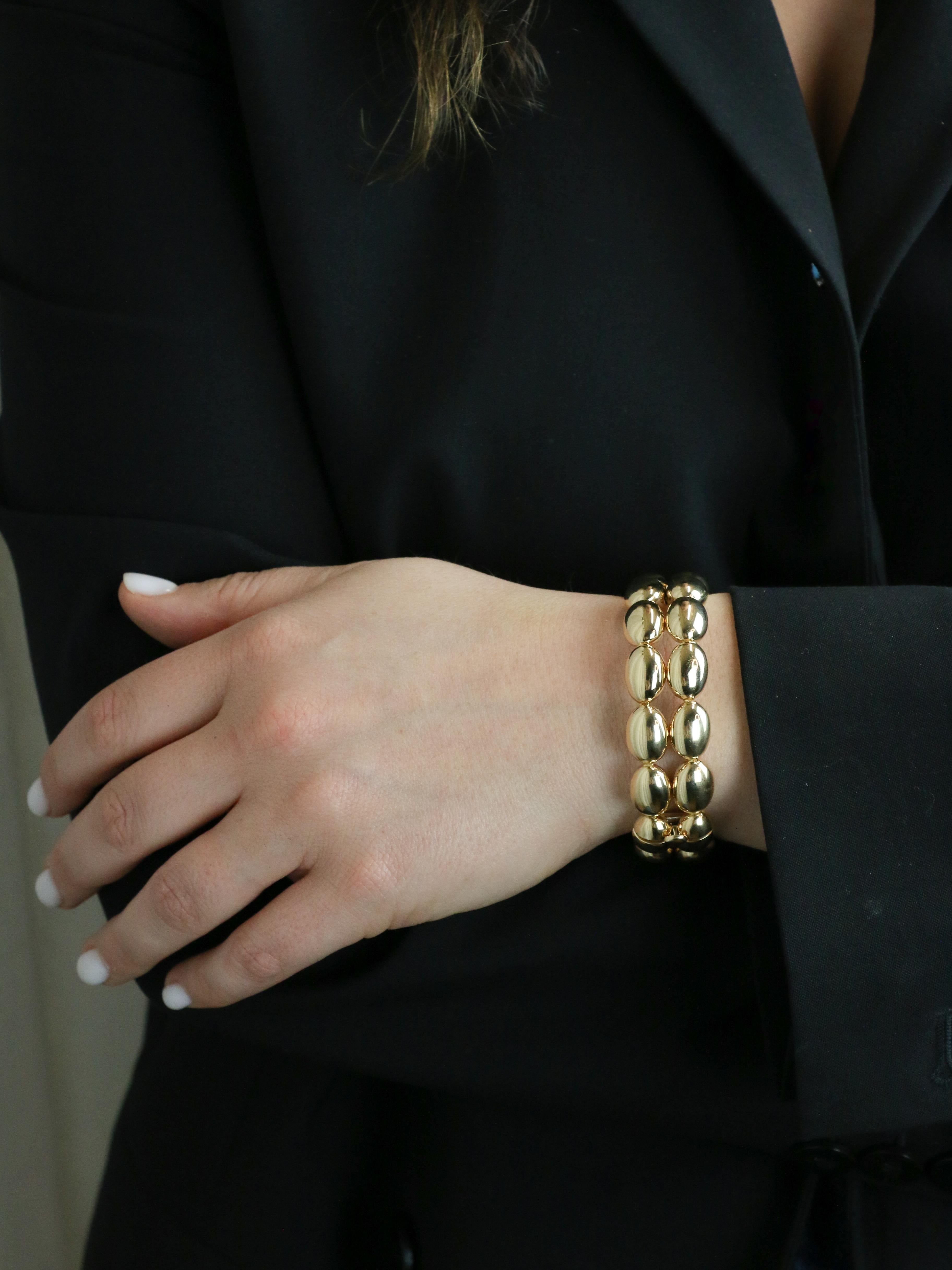 CHAUMET Bracelet Vintage Magellan double rangée en or jaune en vente 7