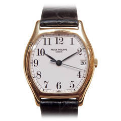 Patek Philippe Yellow Gold Gondolo Manual Wind Wristwatch Ref 5030J