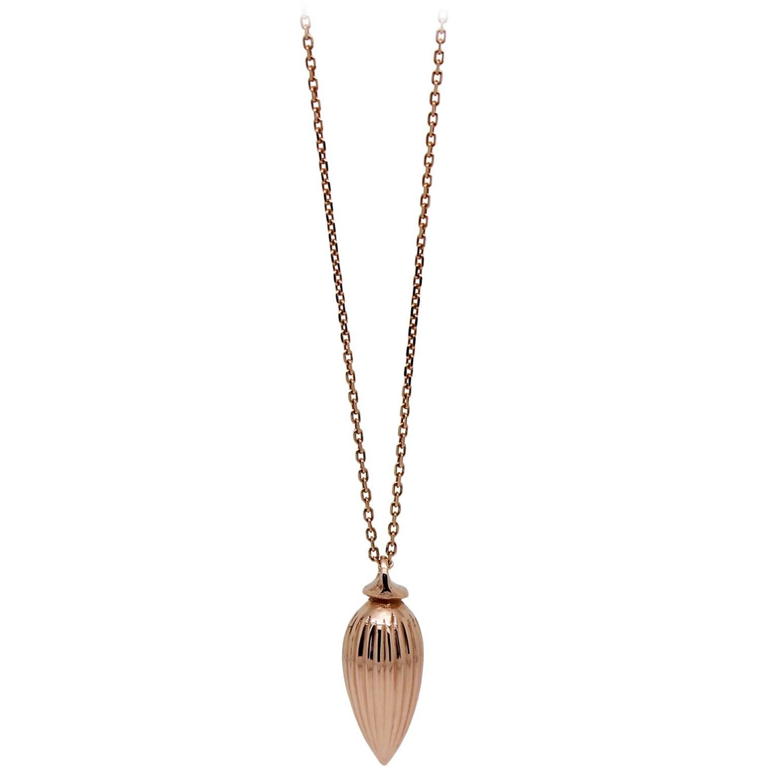 Libertine Small Stopper 9 Karat Rose Gold Necklace For Sale