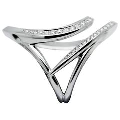Diamond Pave Gold Burlesque Cocktail Ring