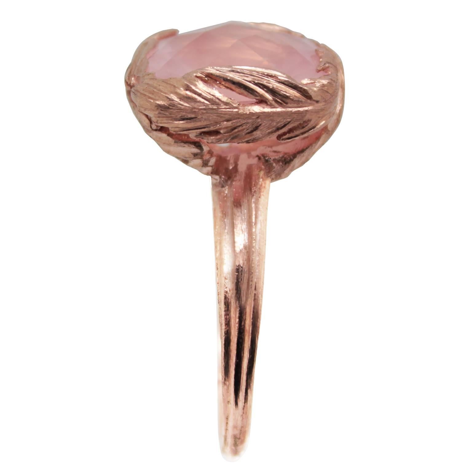 rose gold feather ring