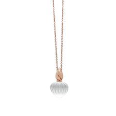 Libertine Perfume Bottle Style White Crystal Gold Necklace