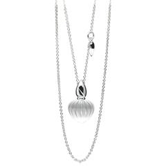 Libertine Perfume Bottle Style White Crystal Gold Necklace