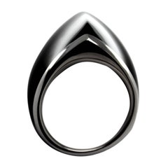 William Cheshire Opaque Black, Silver Libertine Ring