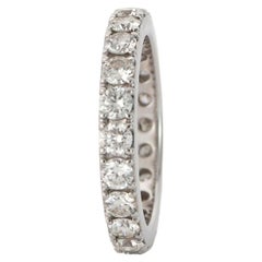 Anello in oro bianco 18 carati con diamante da 2,16 carati, G VS2, misura 6,5