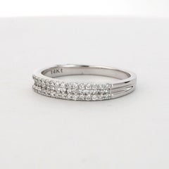 14K Gold Ring with 0.3 Carat Diamonds Size 7 Resizable