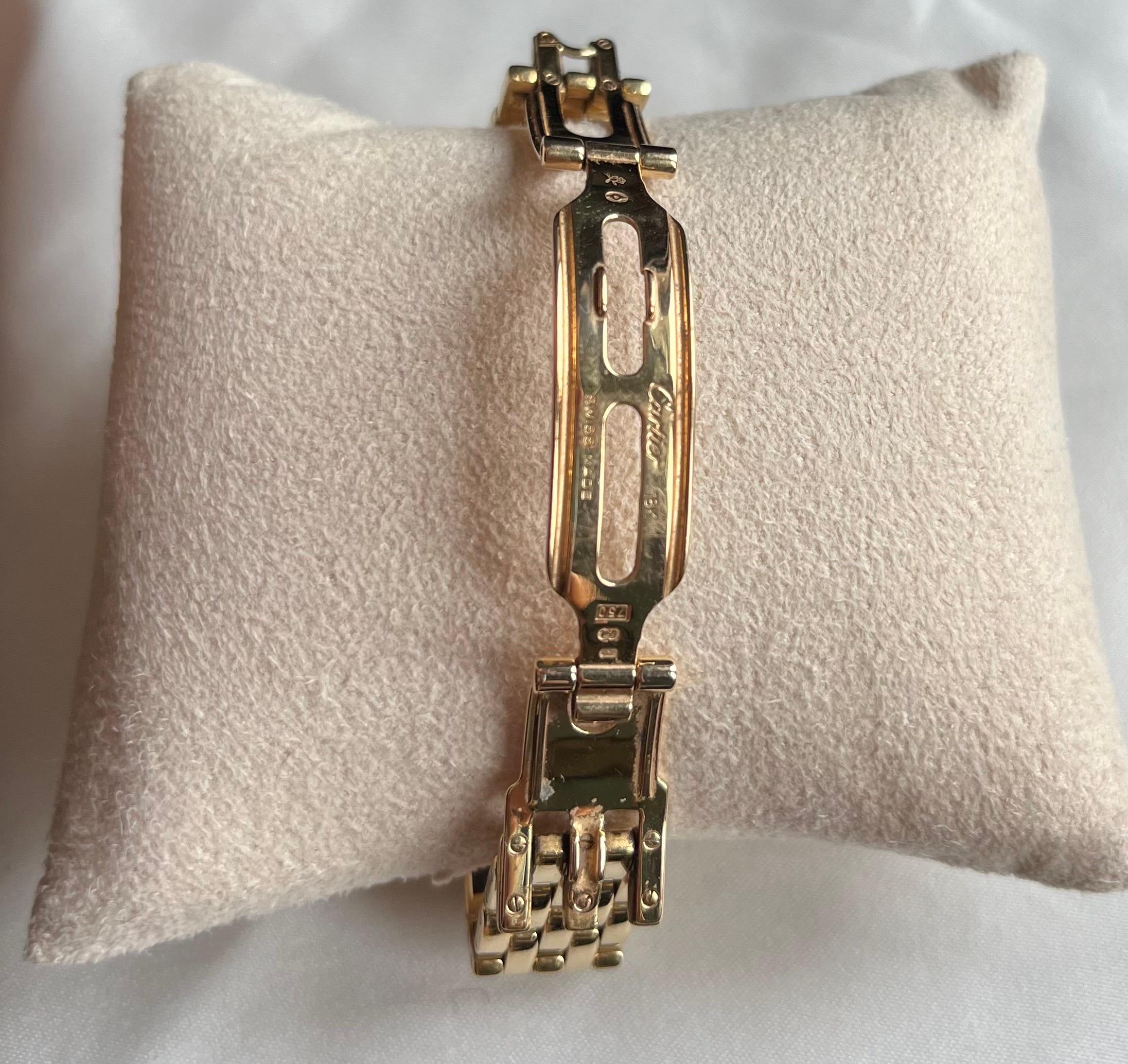 Cartier Panthere 18k Yellow Gold Classic Ladies Watch For Sale 3