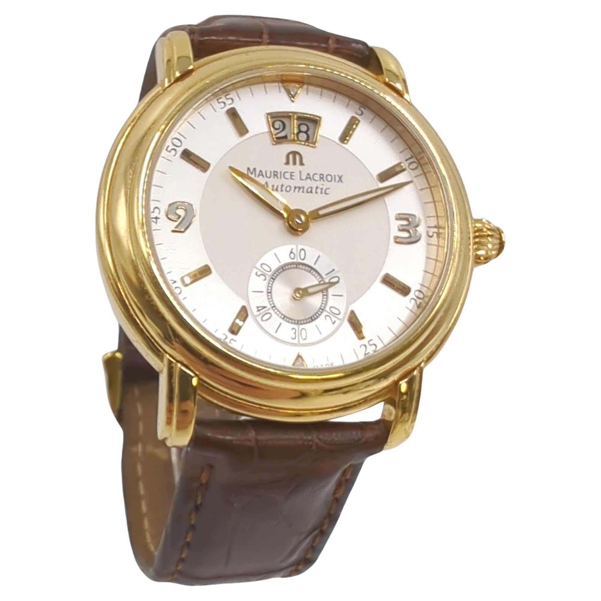 maurice lacroix 18k gold watch