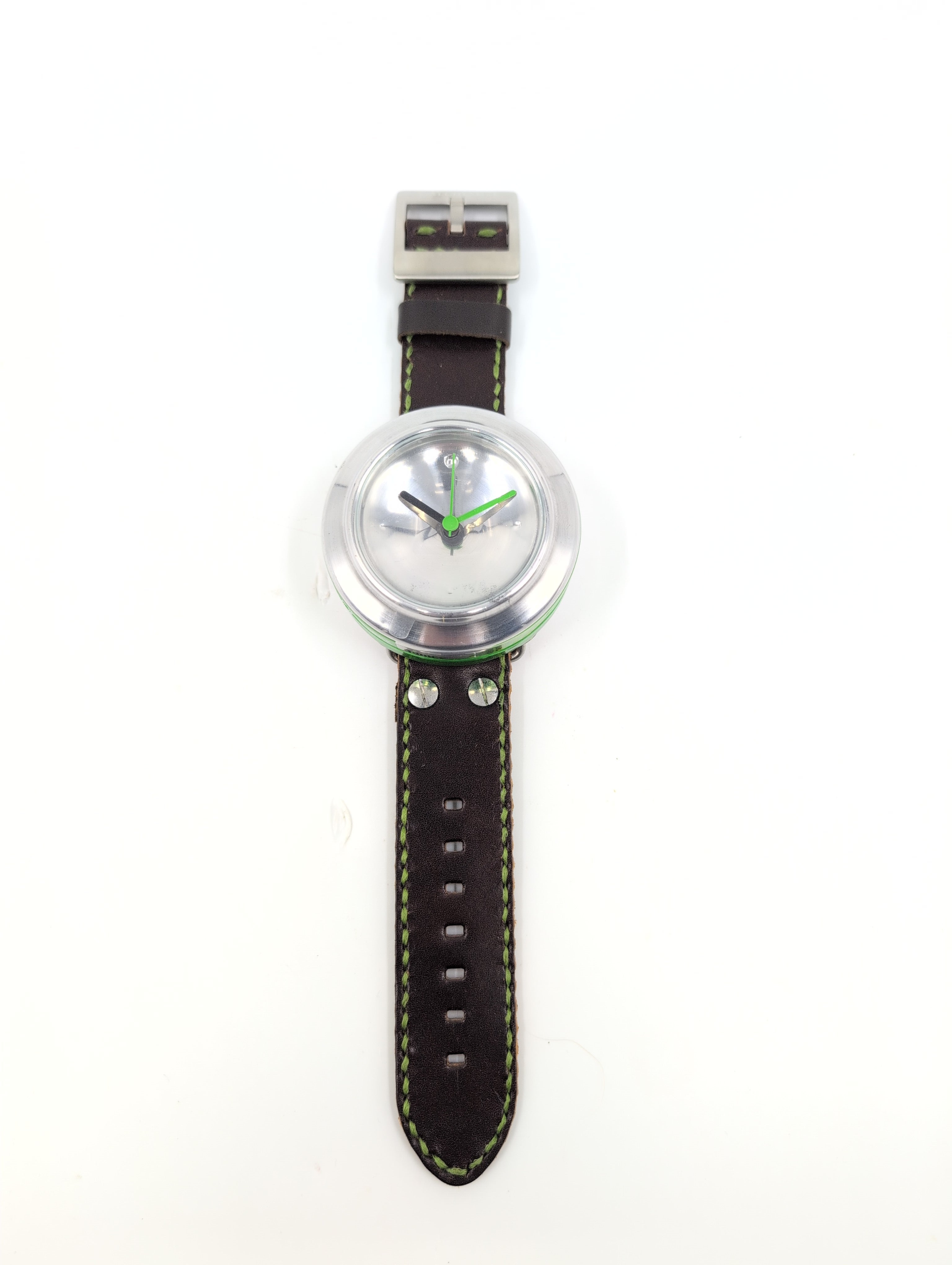 Pre-owned Alchemist Creations Can-watch Red Dot Award Upcycled Pop Art Wristwatch C.2013
