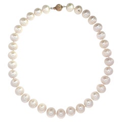 Cultured Pearl Necklace with 14K Yellow Gold Clasp 18.0"
