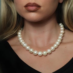 Cultured Pearl Necklace with 14K Yellow Gold Clasp 18.0"