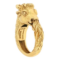 David Webb Taurus Bull Ring in oro giallo 18 carati