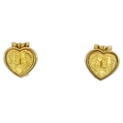 Carrera y Carrera Romeo and Juliet Heart Clip On Earrings in 18K Yellow Gold (Boucles d'oreilles en or jaune 18K)