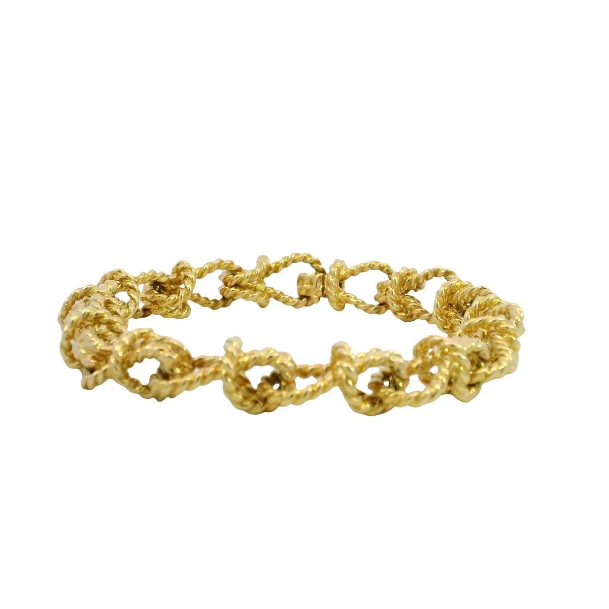 Donna Bracciale Verdura con nodo a corda in oro giallo 18 carati Design/One in vendita