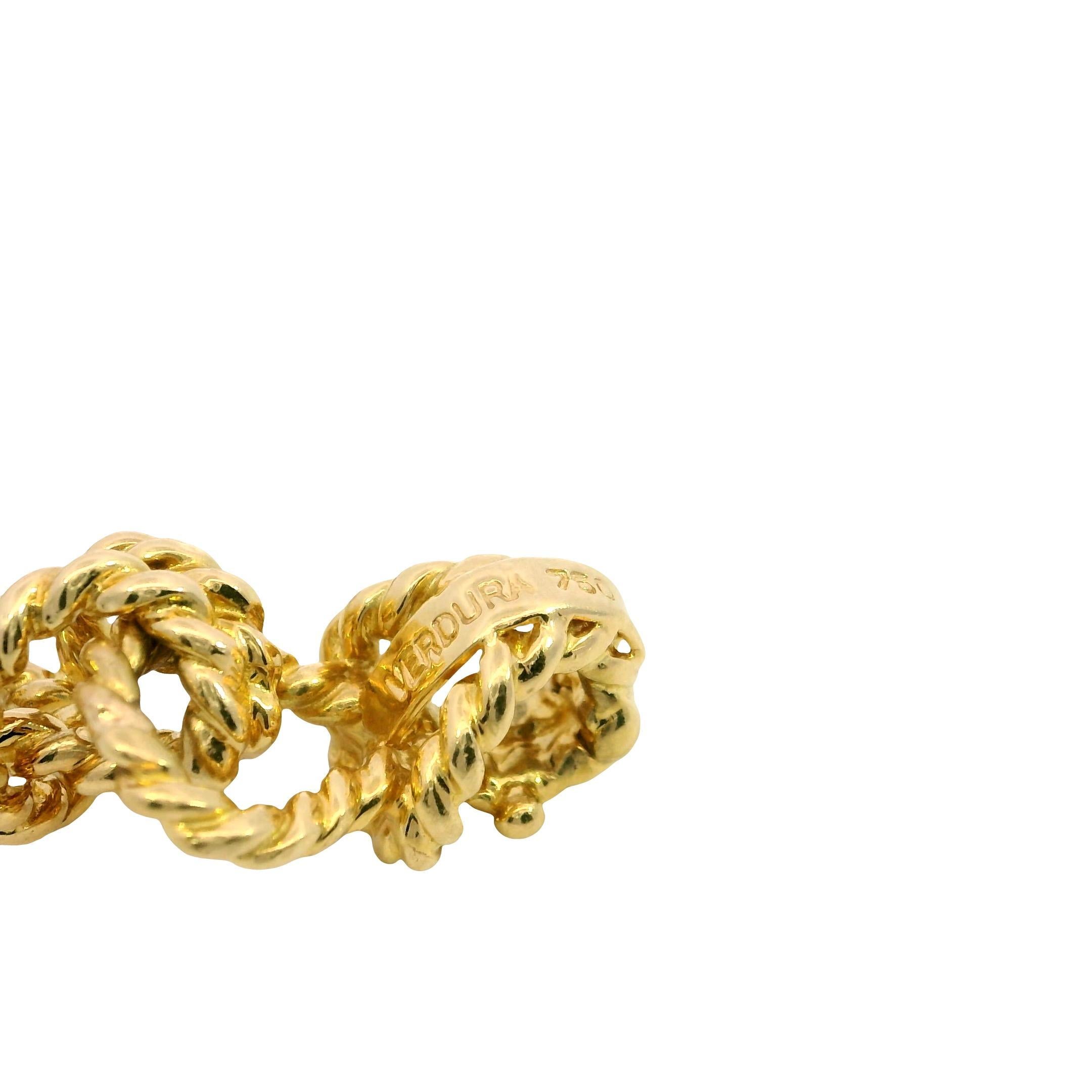 Bracciale Verdura con nodo a corda in oro giallo 18 carati Design/One in vendita 3