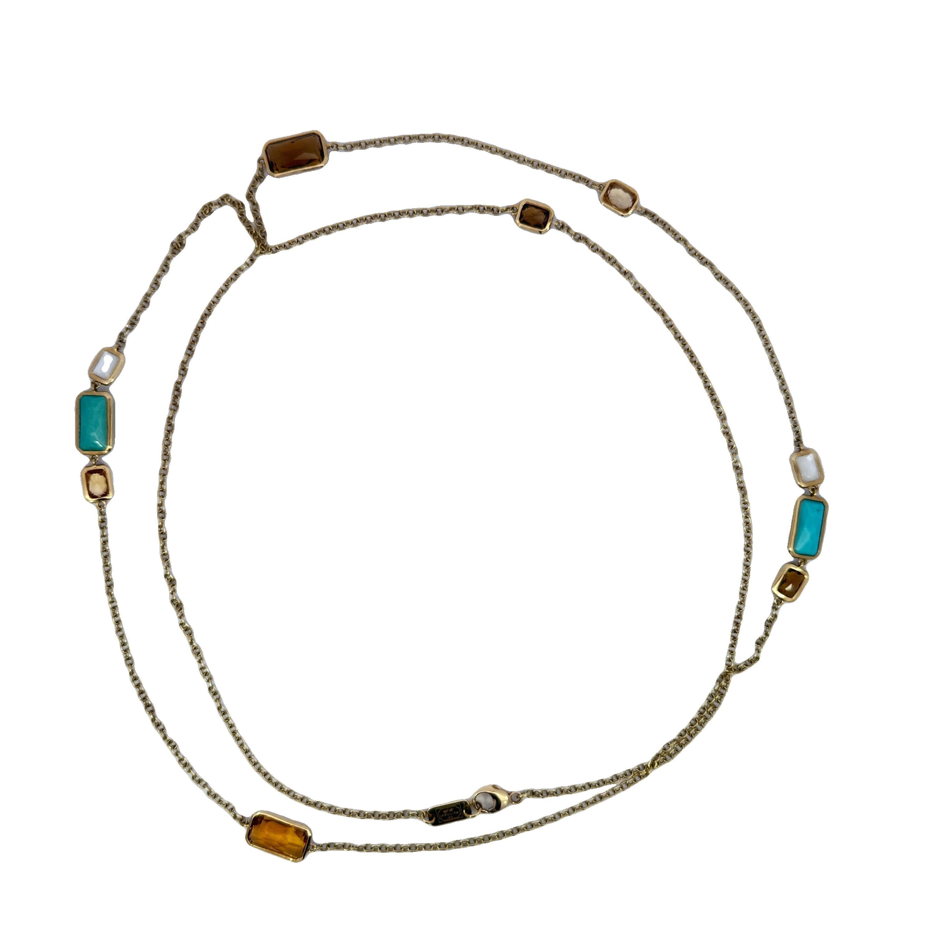 Ippolita Rock Candy Layered Necklace Or jaune 18K Longueur 40