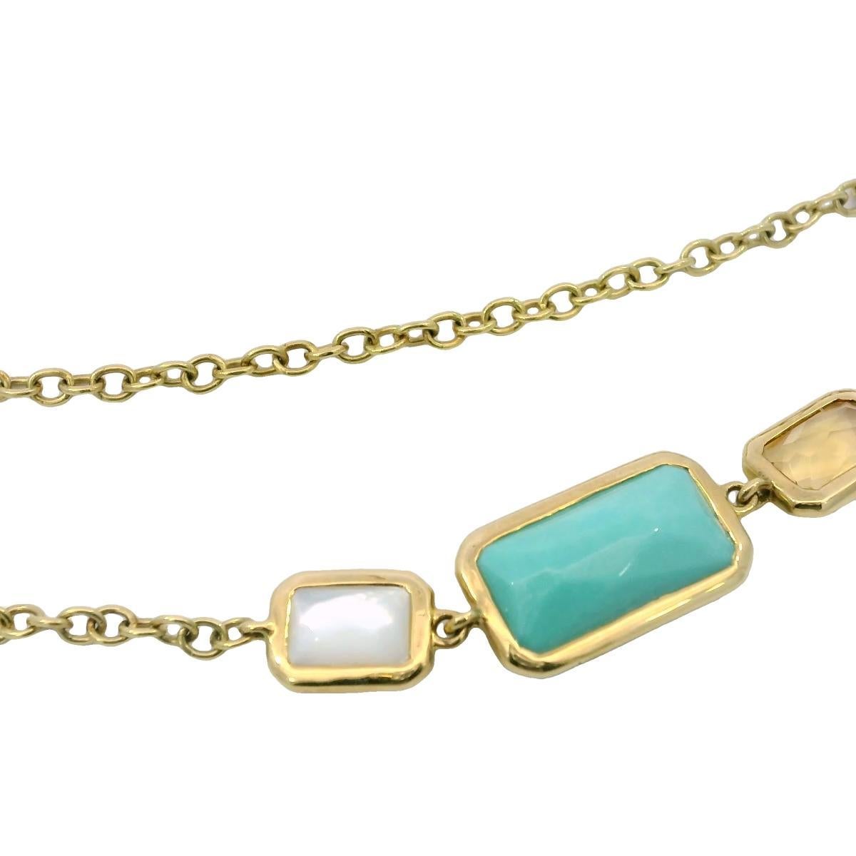 Ippolita Rock Candy Layered Necklace Or jaune 18K Longueur 40