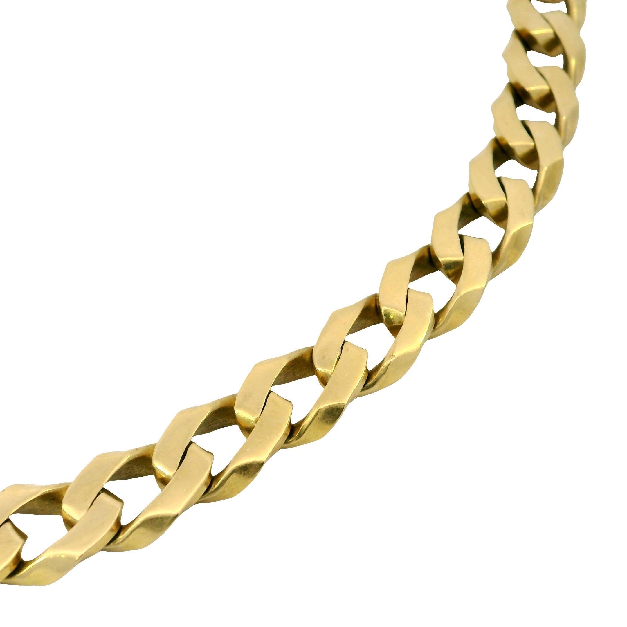 Moderno Tiffany & Co. Collana Curb Link Twisted Germania Ovest in oro giallo 18 carati RARA in vendita
