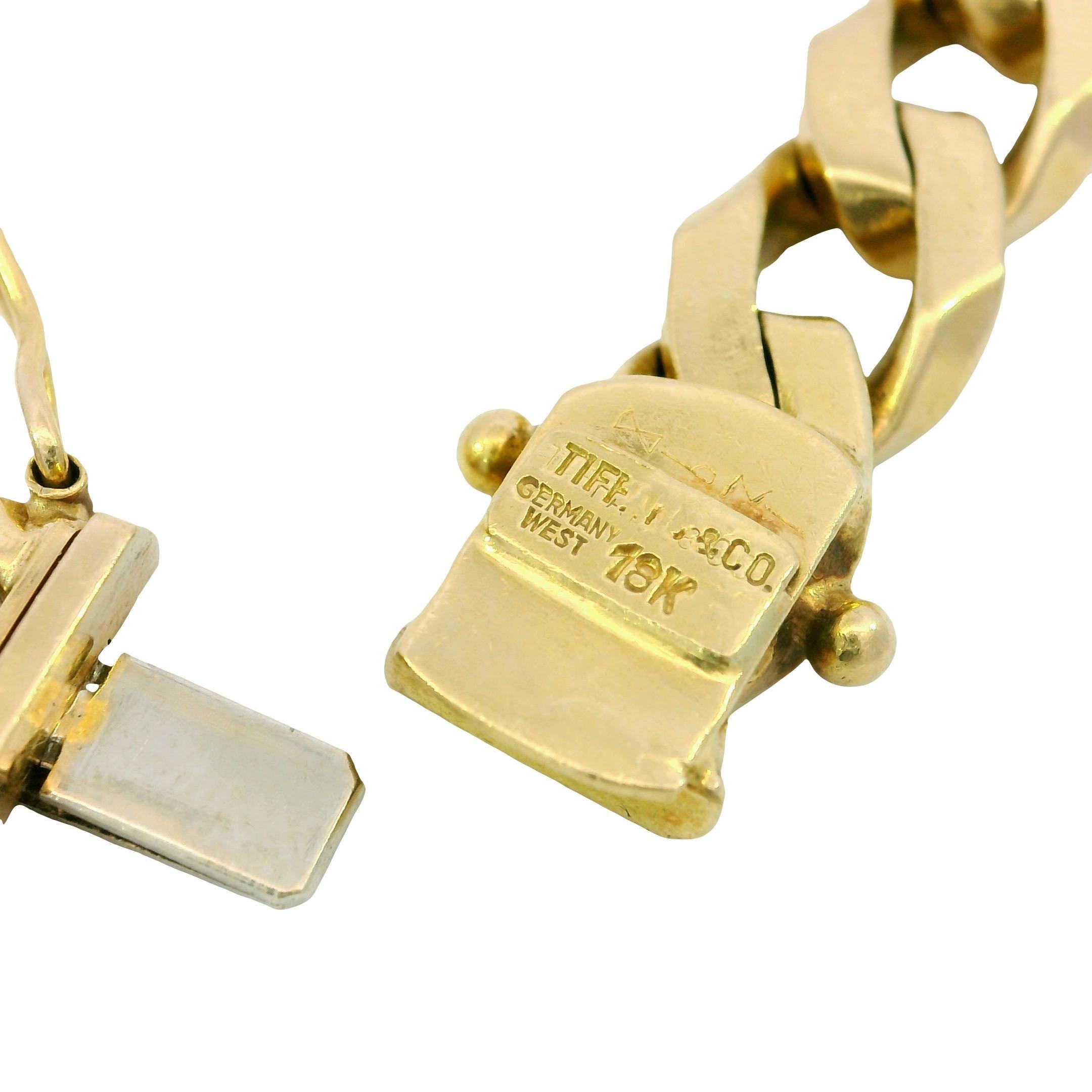 Donna Tiffany & Co. Collana Curb Link Twisted Germania Ovest in oro giallo 18 carati RARA in vendita