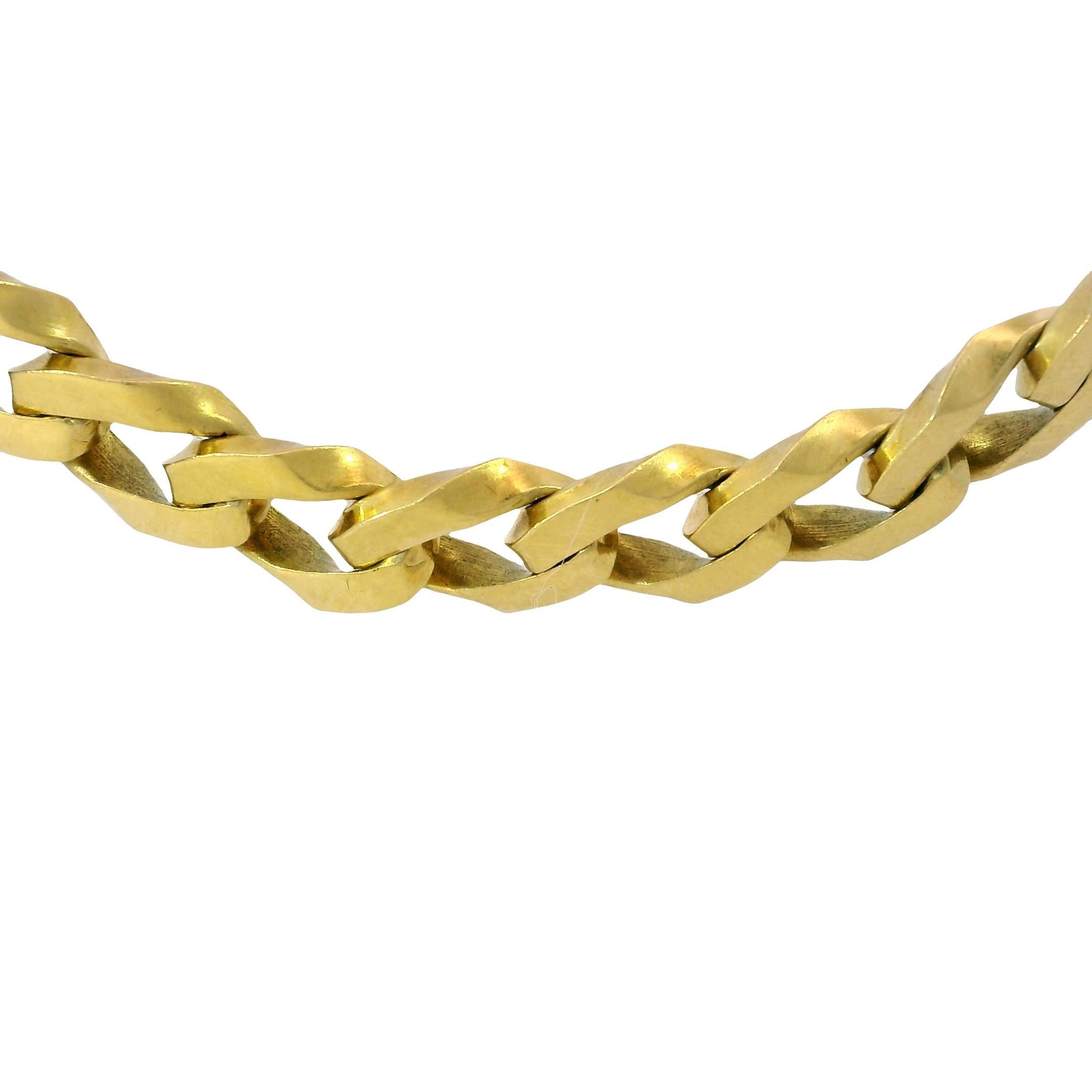 Tiffany & Co. Collana Curb Link Twisted Germania Ovest in oro giallo 18 carati RARA in vendita 1
