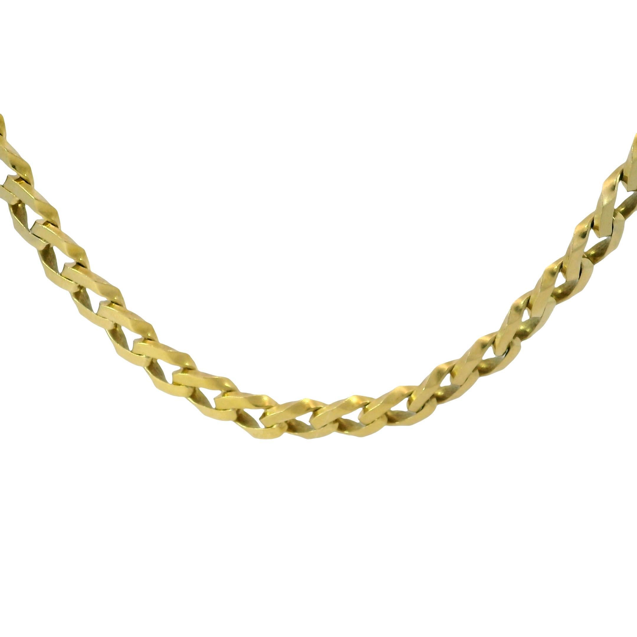 Tiffany & Co. Collana Curb Link Twisted Germania Ovest in oro giallo 18 carati RARA in vendita 2
