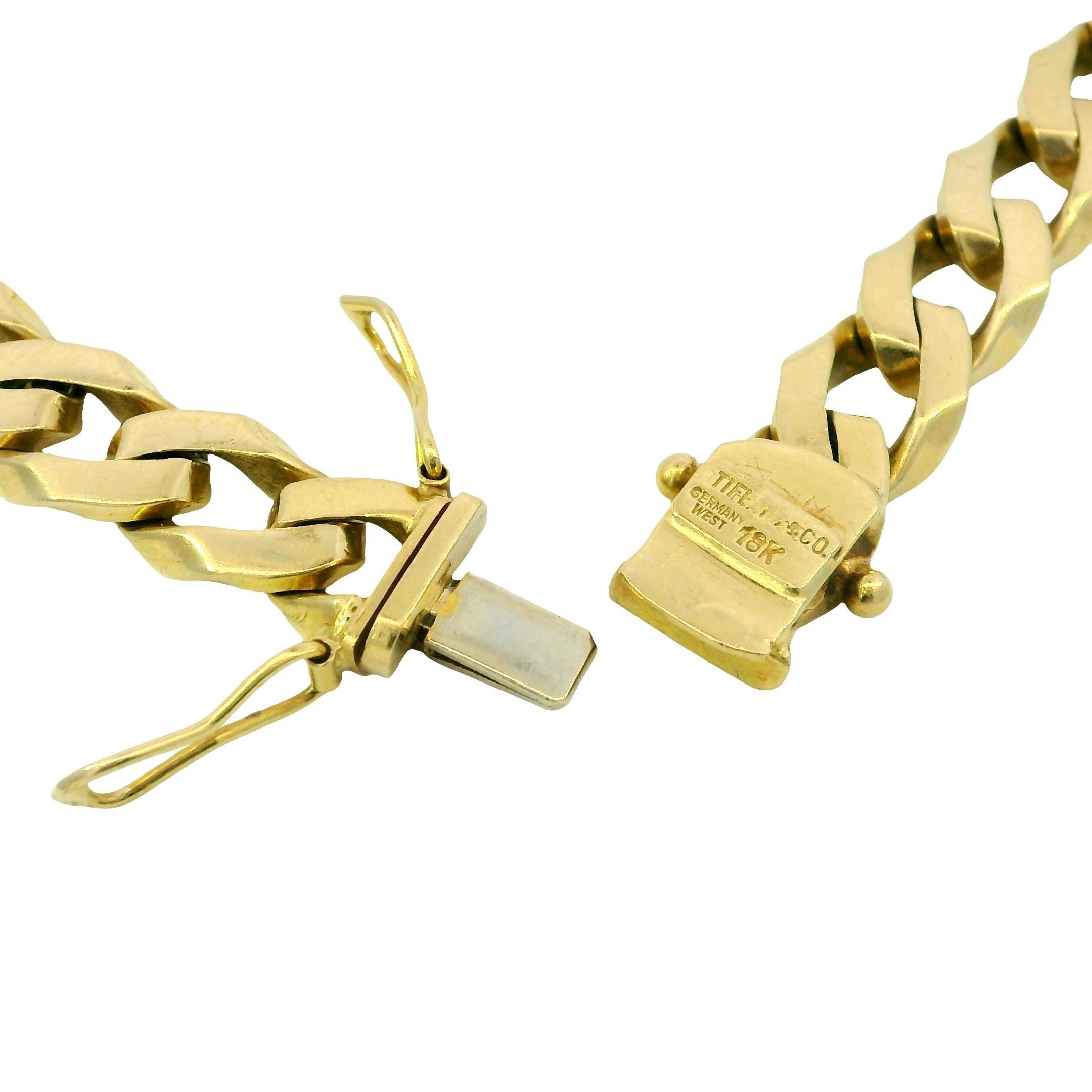 Tiffany & Co. Collana Curb Link Twisted Germania Ovest in oro giallo 18 carati RARA in vendita 3