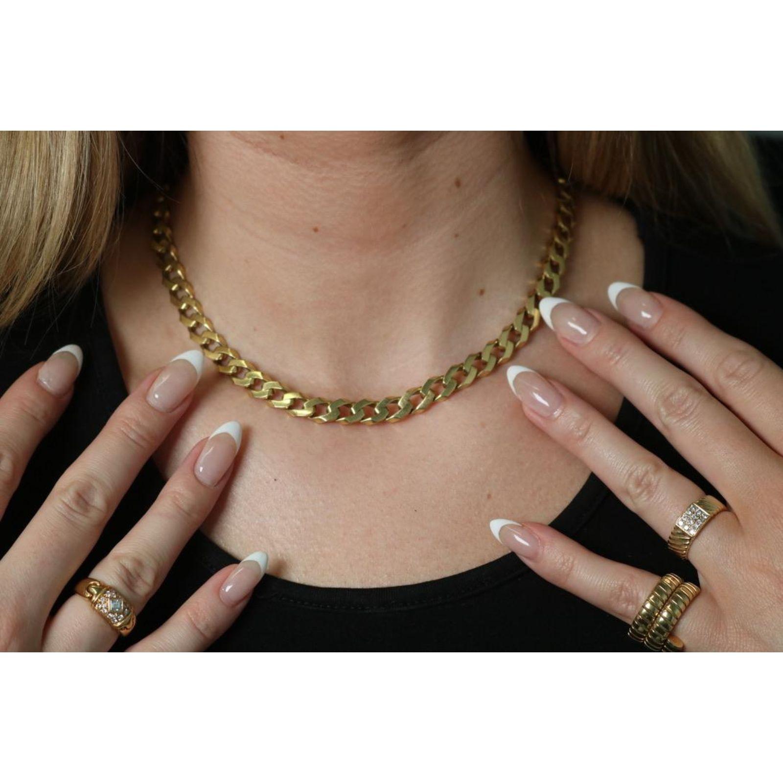 Tiffany & Co. Collana Curb Link Twisted Germania Ovest in oro giallo 18 carati RARA in vendita 4