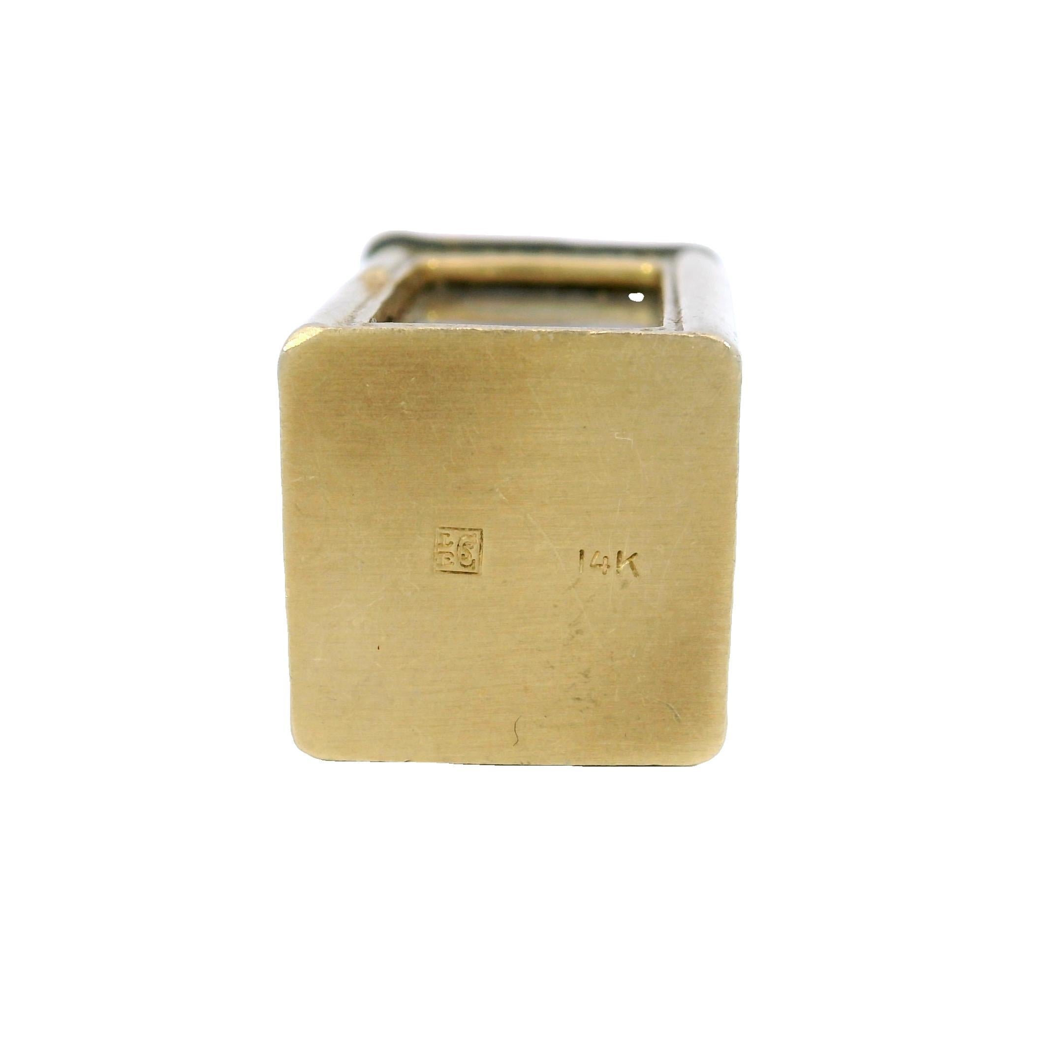 Pendentif lanterne vintage en or jaune 14K avec diamants en vente 2