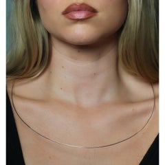 Tiffany & Co. Vintage Wire Necklace Platinum & Iridium 25.5" Extra Large
