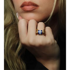 Hermes Paris Vintage Ring Articulated Contemporary Design 18K Yellow Gold