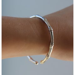 John Hardy Bamboo Cuff Bracelet Sterling Silver Size 7"