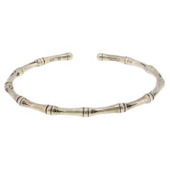 John Hardy Bamboo Cuff Bracelet Sterling Silver Size 7"