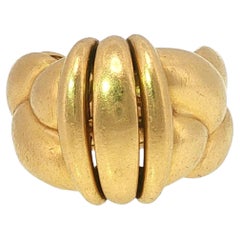 OJ Perrin 18K Vintage Ring Paris Chunky Sculptural Yellow Gold