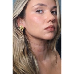 Tiffany & Co. Dogwood Flower Earrings 18K Yellow Gold
