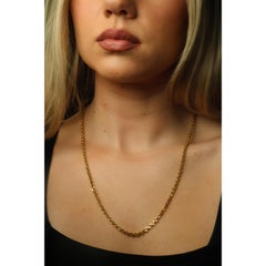 Vintage 14K Yellow Gold Anchor Link Chain Necklace 25.0"