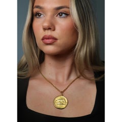 Lalaounis Pisces Zodiac Pendant 18K Yellow Gold Vintage