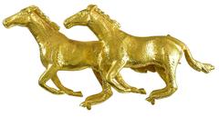 Pair of Galloping Horses Brooch