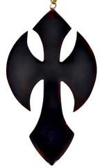 Antique Tortoiseshell and Gold Pique Cross