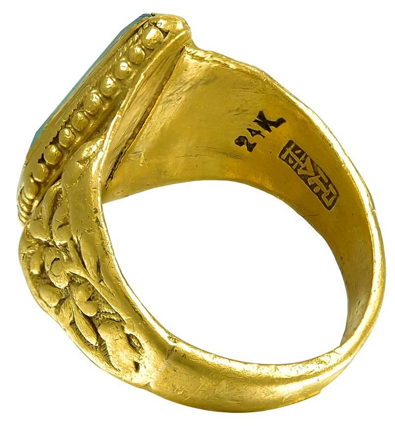 24k jade ring