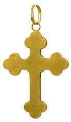 Magnificent Antique Micro Mosaic and Gold Cross