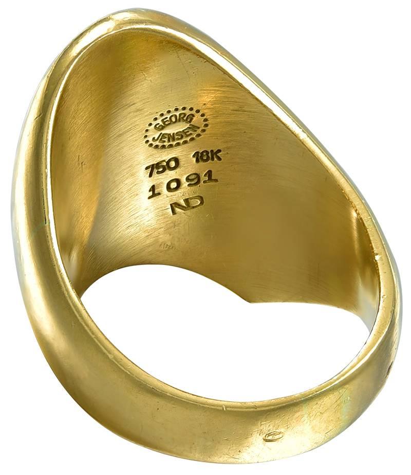 Georg Jensen Gold Ring In Good Condition For Sale In London, GB