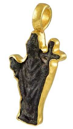 13th Century Iron and Gold Pendant